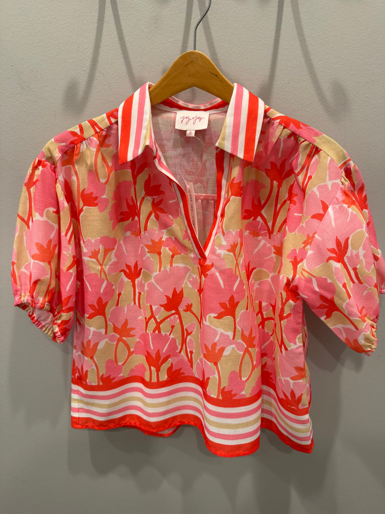 Joy Joy Striped Blossom Top
