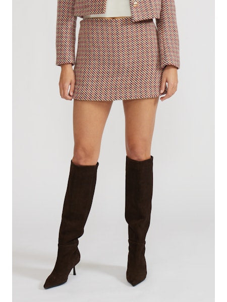 Lucy Paris Tweed Mado Skirt