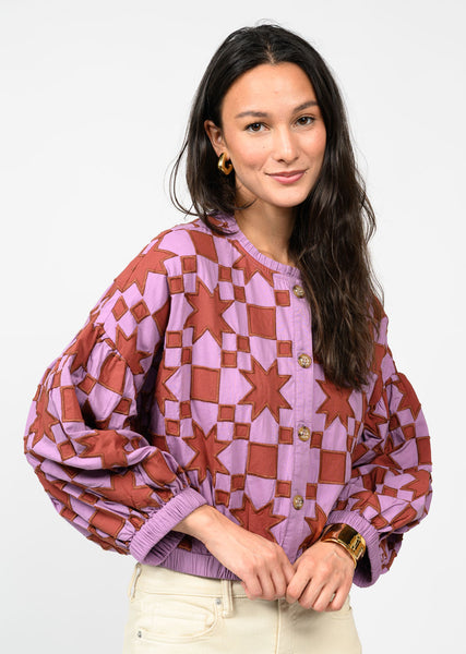 Sister Mary Quilted Star Jacket [lavender]
