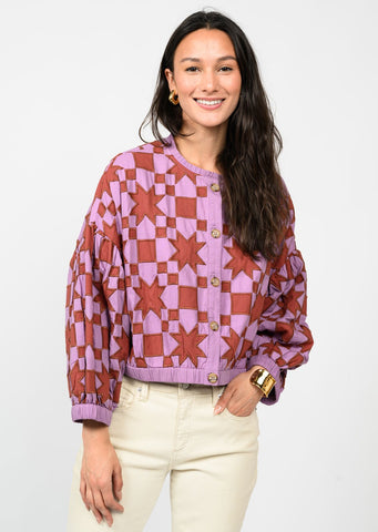 Sister Mary Quilted Star Jacket [lavender]