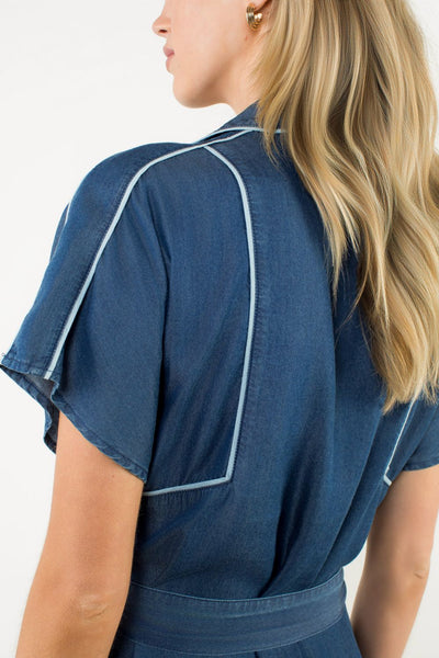 THML Button Up Midi Dress