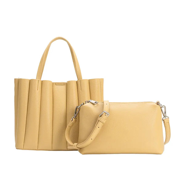 Melie Bianco Adela Vegan Leather Tote [yellow]