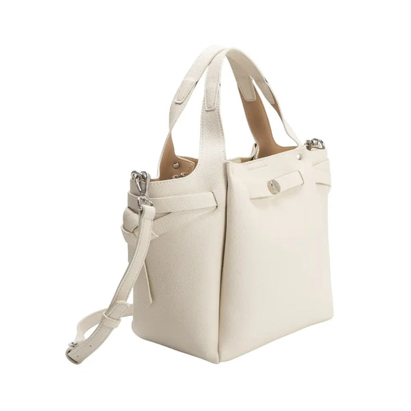 Melie Bianco Avril Vegan Leather Top Handle Handbag [bone]