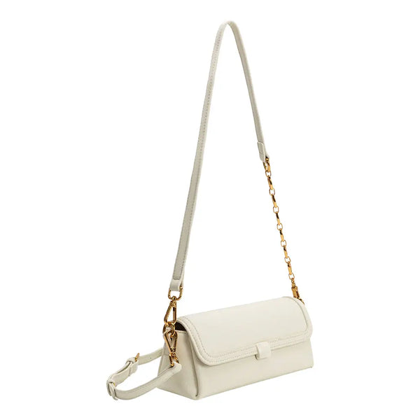 Melie Bianco Fancy Vegan Leather Clutch/Crossbody Bag [ivory]