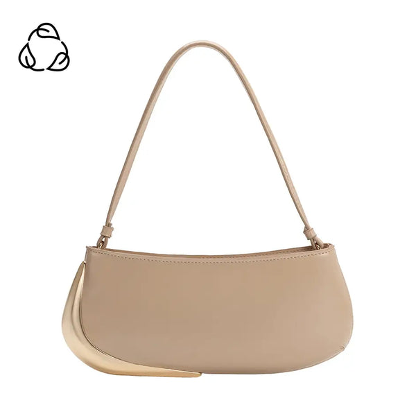 Melie Bianco Sade Recycled Vegan Leather Shoulder Bag [nude]
