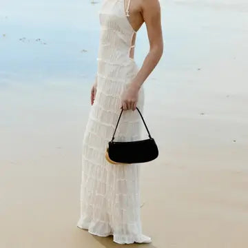 Melie Bianco Sade Recycled Vegan Leather Shoulder Bag [ivory]