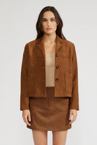 Lucy Paris Brent Vegan Suede Jacket