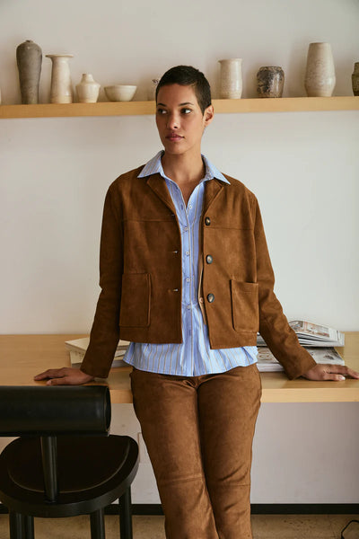 Lucy Paris Brent Vegan Suede Jacket