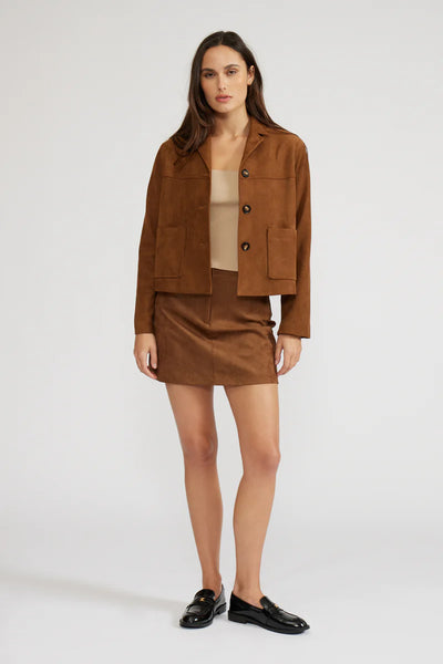 Lucy Paris Brent Vegan Suede Jacket