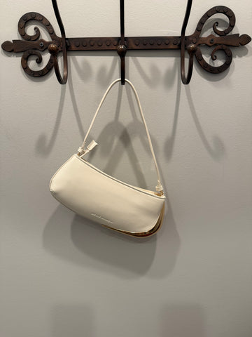 Melie Bianco Sade Recycled Vegan Leather Shoulder Bag [ivory]