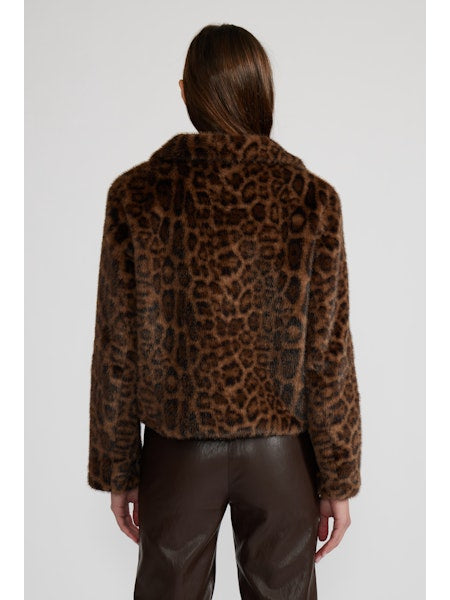 Lucy Paris Bambi Faux Fur Leopard Jacket