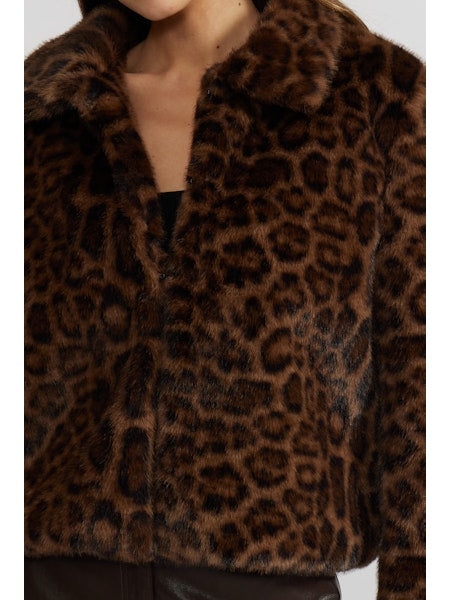 Lucy Paris Bambi Faux Fur Leopard Jacket