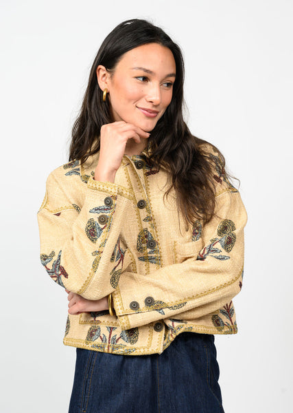 Ivy Jane Lurex Block Print Jacket