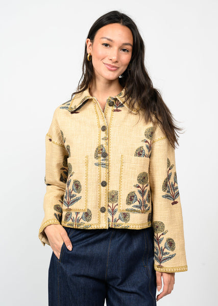 Ivy Jane Lurex Block Print Jacket