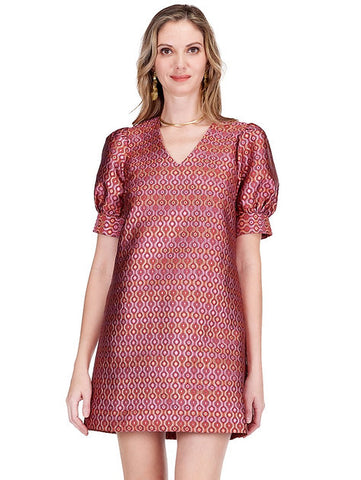Jade Groovy Grid Shift Dress