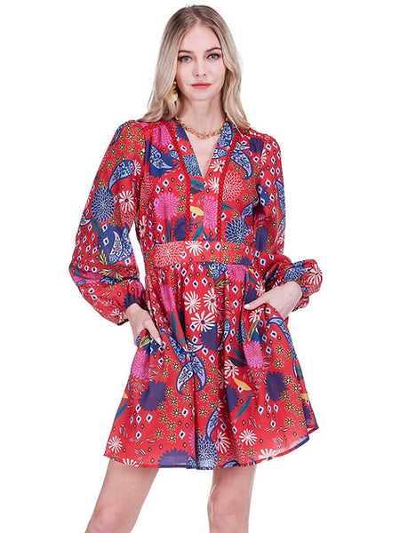 Joy Joy Firework Trimmed Dress