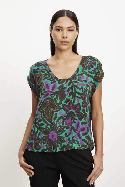 Velvet Jolie Scoop Neck Top