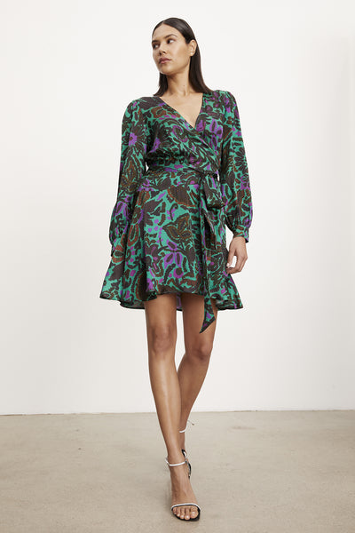 Velvet Bridget Long Sleeve Wrap Dress