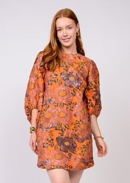 Uncle Frank Brocade Shift Dress