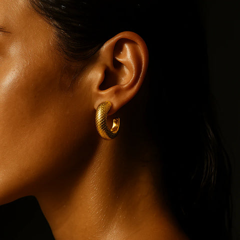 Ellie Vail Nella Fish Scale Hoop Earring