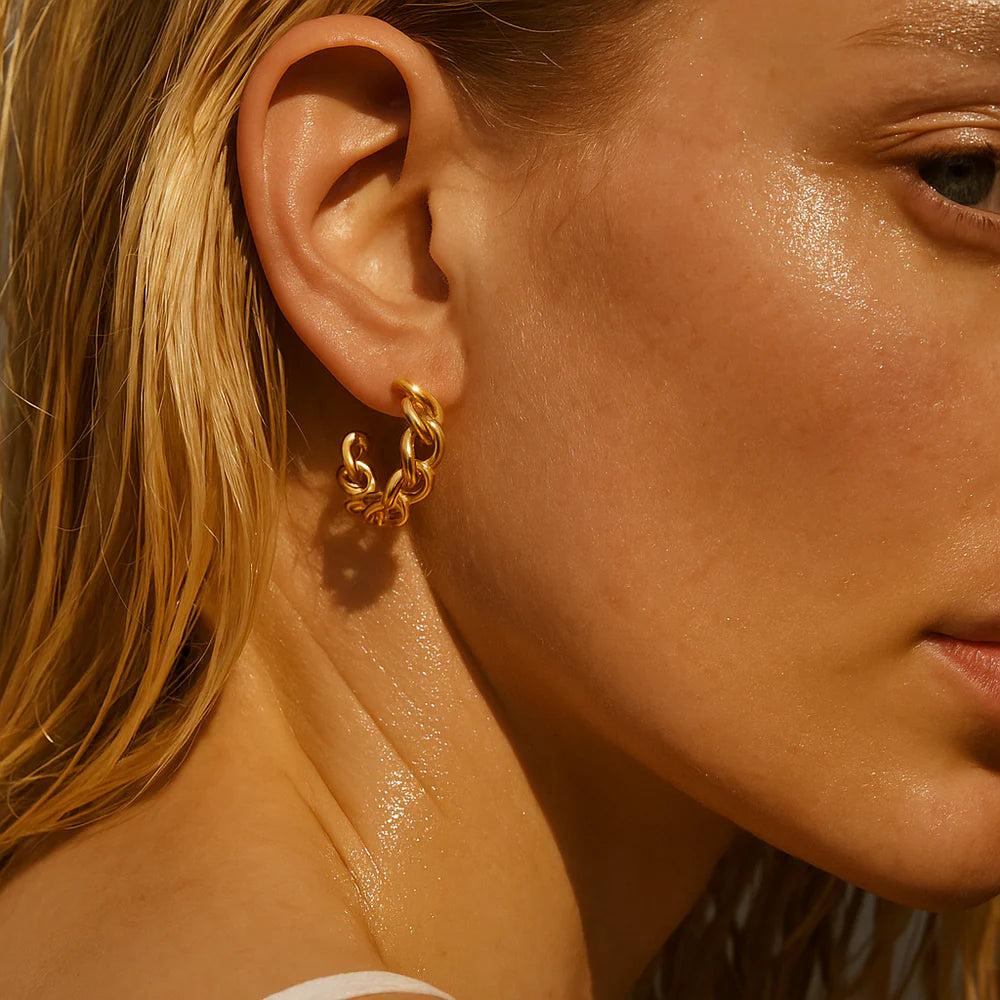Ellie Vail Braxton Chain Hoop Earring