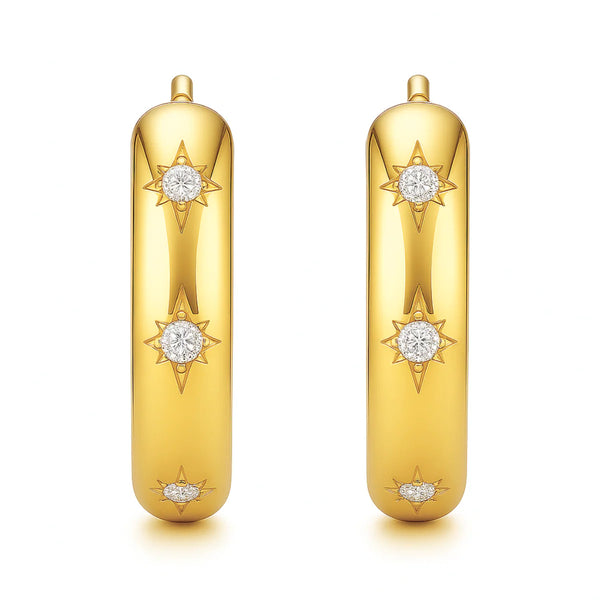 Ellie Vail Darby Sunburst Hoop Earring