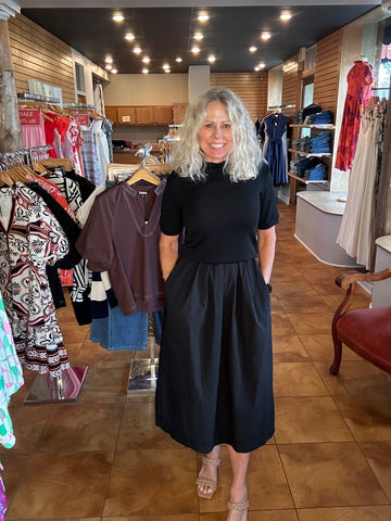 PINCH Short Sleeve Contrast Dress