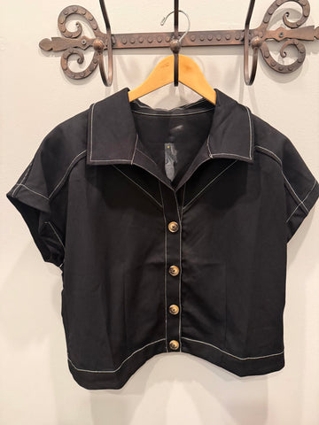 THML Contrast Stitch Shirt Jacket