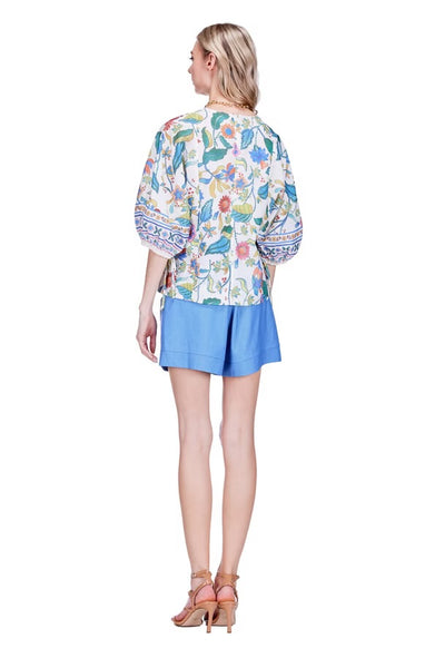 Joy Joy Festival Floral Gored Top