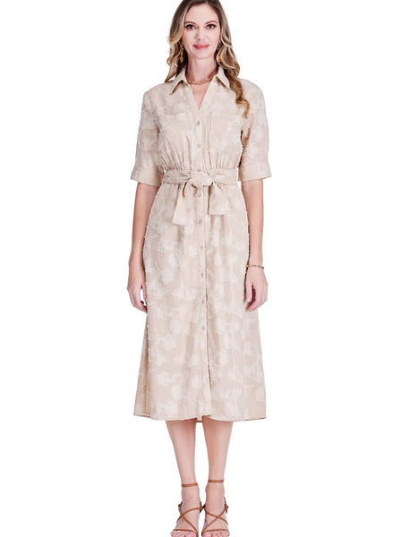 Jade Split Collar Maxi Shirtdress