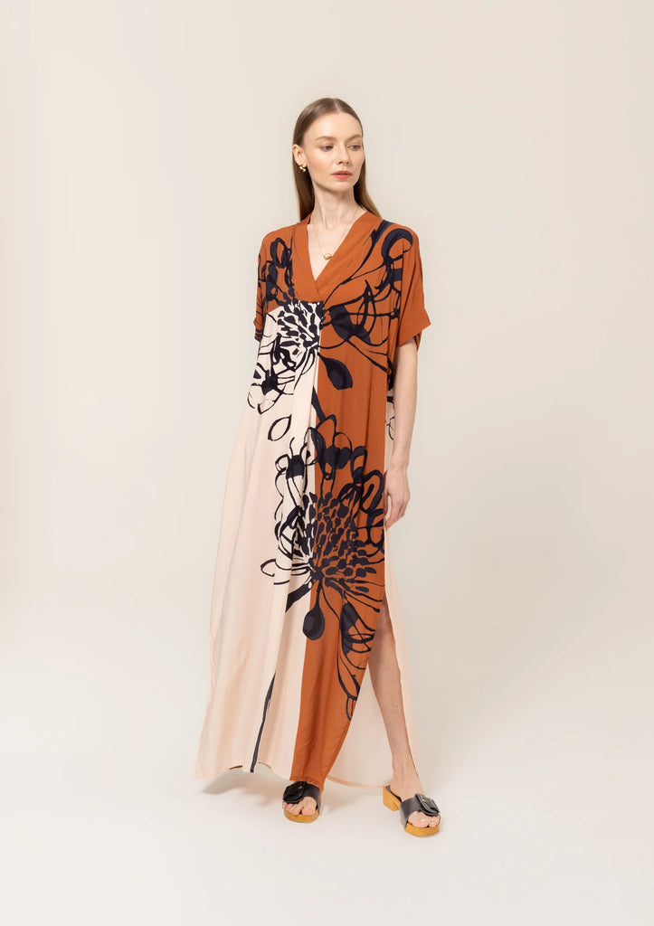 Bel Kazan Lulu Print Allegra Kaftan