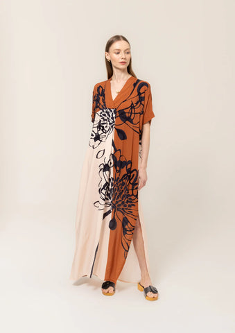 Bel Kazan Lulu Print Allegra Kaftan