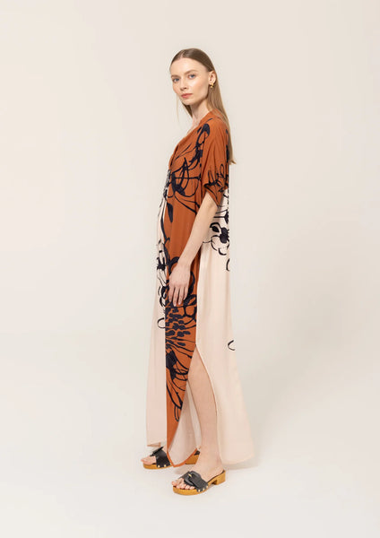 Bel Kazan Lulu Print Allegra Kaftan