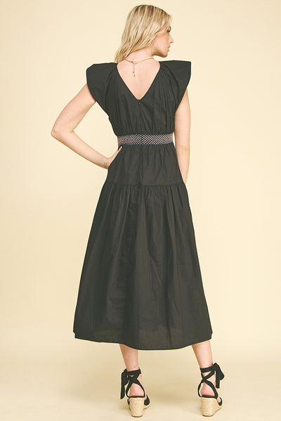 PINCH Smocked Waistband Midi Dress