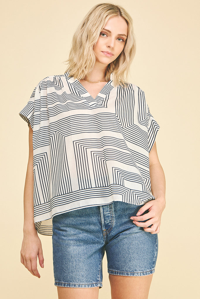PINCH Geometric Oversized Top