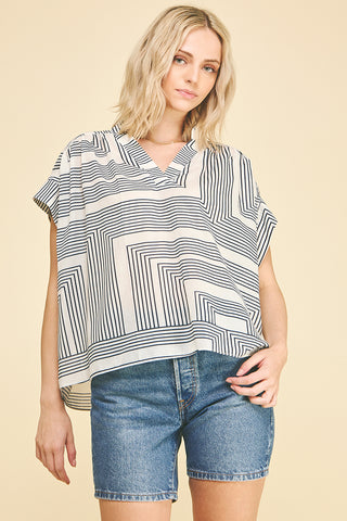 PINCH Geometric Oversized Top