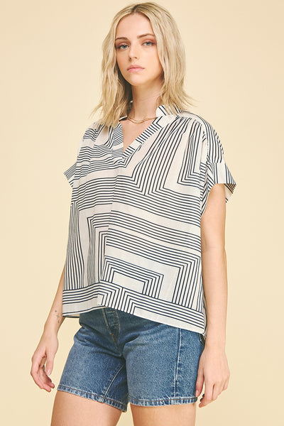 PINCH Geometric Oversized Top