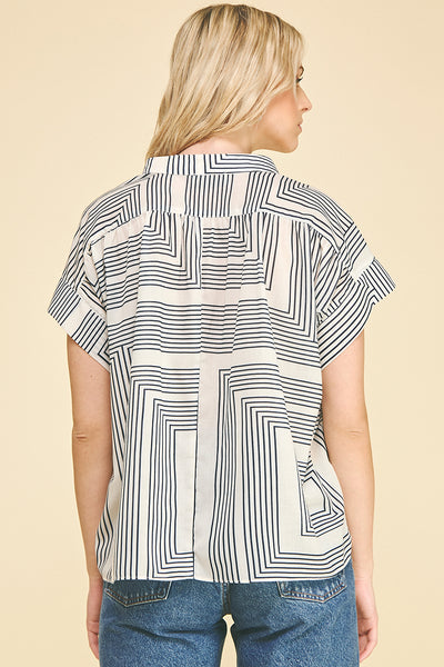 PINCH Geometric Oversized Top