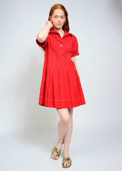 Uncle Frank Pleated Shirt Dress