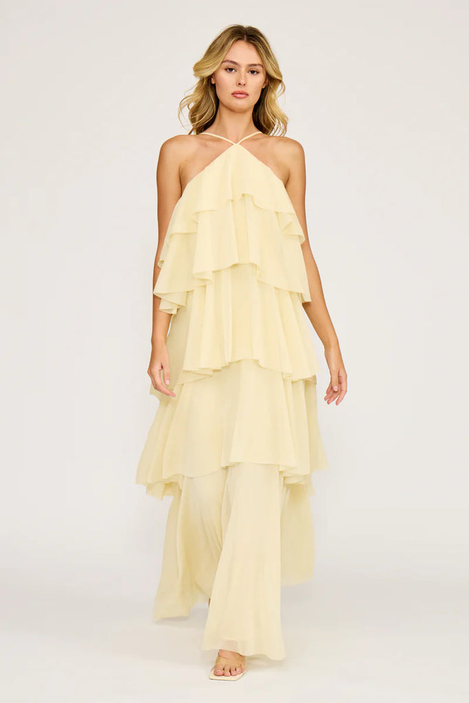 Lucy Paris Emery Tiered Ruffle Maxi Dress