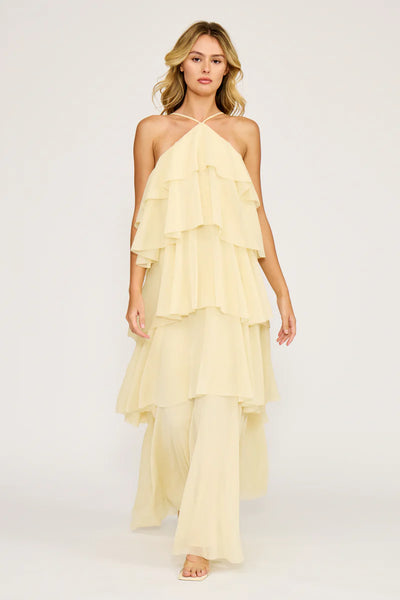 Lucy Paris Emery Tiered Ruffle Maxi Dress