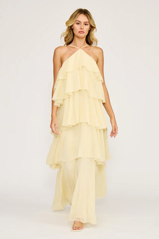 Lucy Paris Emery Tiered Ruffle Maxi Dress