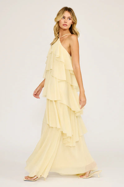 Lucy Paris Emery Tiered Ruffle Maxi Dress