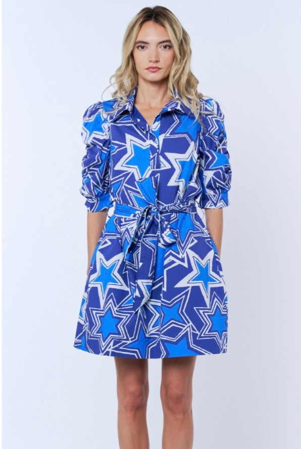 Ciebon Star Print Mini Shirtdress