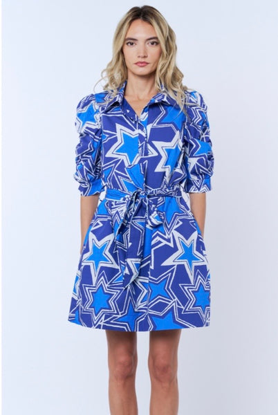 Ciebon Star Print Mini Shirtdress
