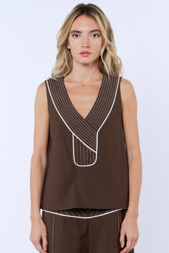 Ciebon Topstitched Top