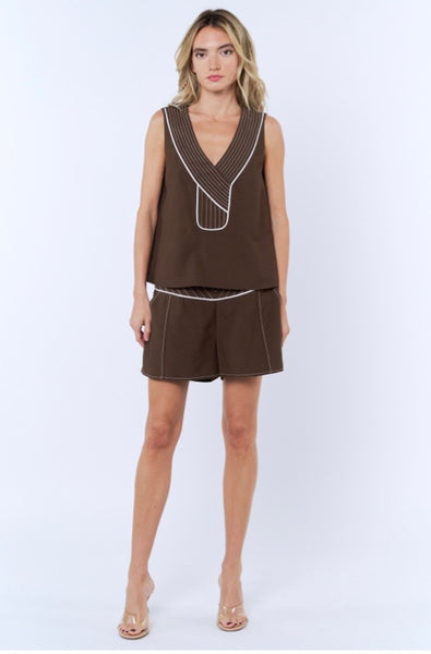 Ciebon Topstitched Top