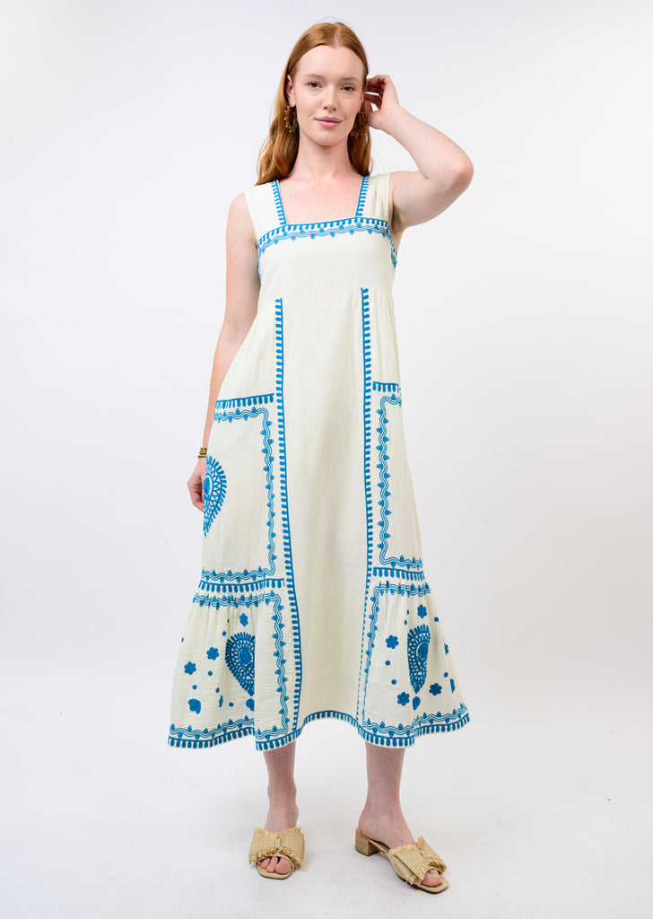 Uncle Frank Gauze Embroidered Sundress
