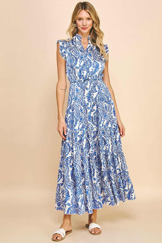 PINCH Paisley Maxi Dress [blue]