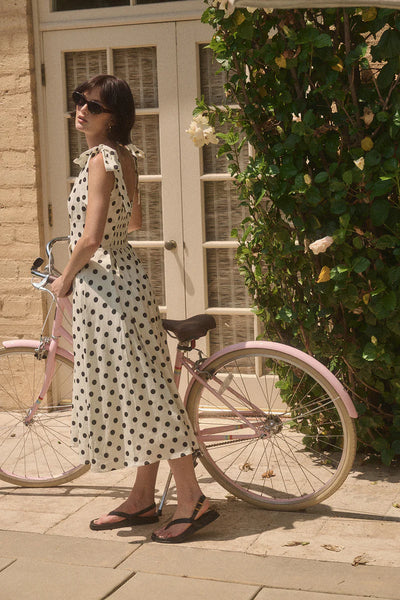 Lucy Paris Ryleigh Polka Dot Midi Dress